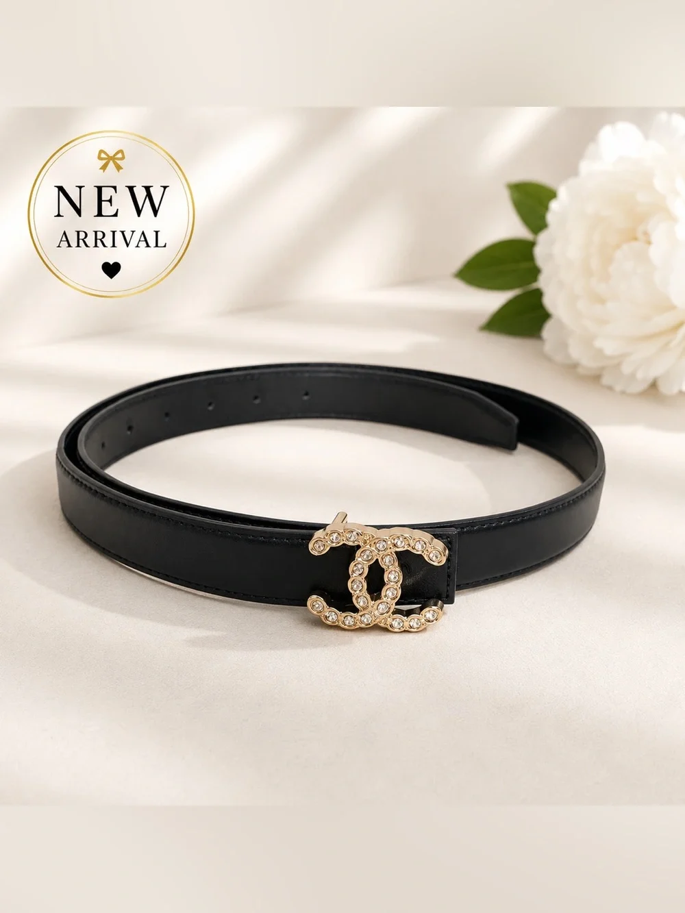 🖤 Black Crystal Buckle Belt 🖤